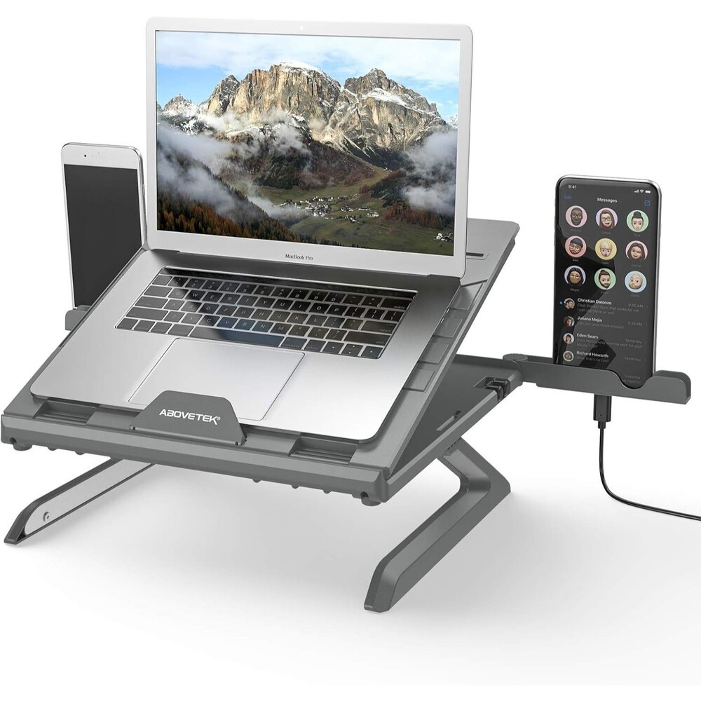 Laptop Stand Riser - 9 Height/Angle Adjustable, Portable Laptop Riser Foldable